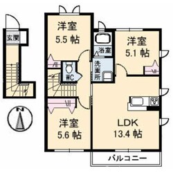 コンフォールⅡ　Ｄ棟の物件間取画像